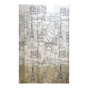 Paris Bathroom Shower Curtain and Matching Hooks and Accessories Set